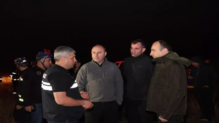 Gela Geladze hadisə yerindədir - FOTO