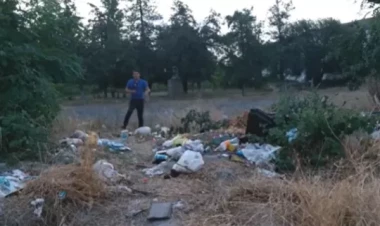 Qubada Səməd Vurğun adına park zibilxanaya çevrilib - VIDEO