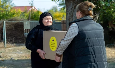 Yelo Bank Xocavənddə yaşayan şəhid ailələrinə Zəfər sovqatı təqdim edib - FOTO