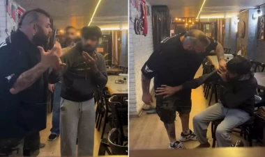 Türkiyəli aktyor işçisini döydü, saxlanıldı - FOTO