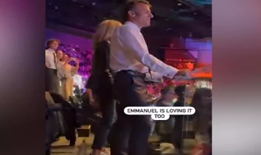 Fransa od içində, Makron isə əylənir - VİDEO