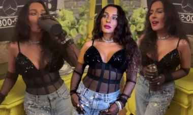 Tünzalə Ağayeva yenə açıq geyimi ilə diqqət çəkdi - VİDEO - FOTO