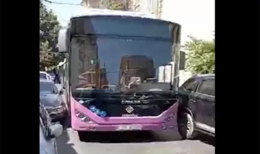 65 saylı avtobusun intervalı bu səbəbdən pozulur - VİDEO