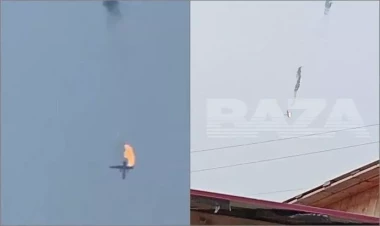 “Vaqner” döyüşçüləri Rusiya qüvvələrinə aid hərbi təyyarəni vurdular: Ölənlər var - VİDEO