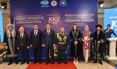 Almatıda Heydər Əliyevin 100 illiyi münasibətilə beynəlxalq forum təşkil edilib