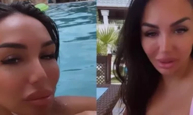 Lətifə hovuzdan görüntülərini paylaşdı - VİDEO