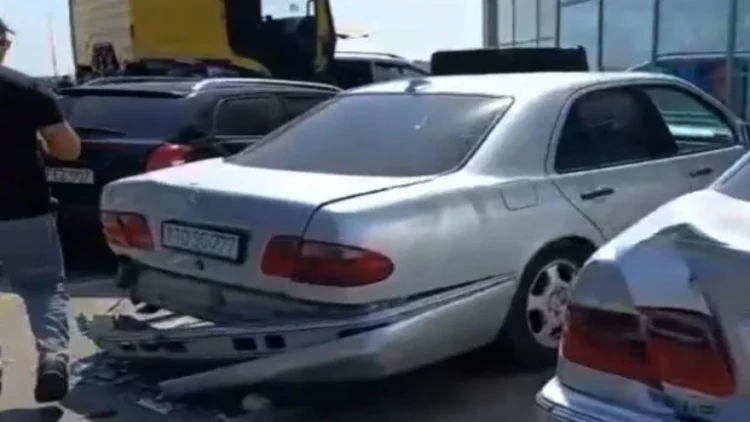 Qaradağda baş verən zəncirvari qəzanın görüntüləri - ANBAAN VİDEO