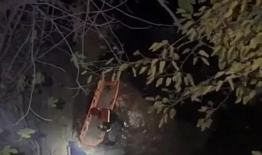 61 yaşlı kişi körpüdən keçərkən çay dərəsinə yıxıldı - VİDEO