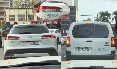 Bakıda AYNA-nın xüsusi avtomobilləri sürücüləri CƏRİMƏLƏYİR - VİDEO