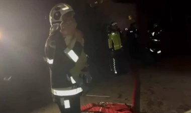 Körpə yanğından xilas edildi - FOTO