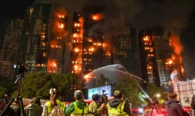 Honq Konqda dəhşətli yanğında 36 ölü, 100-lərlə itkin var - FOTO