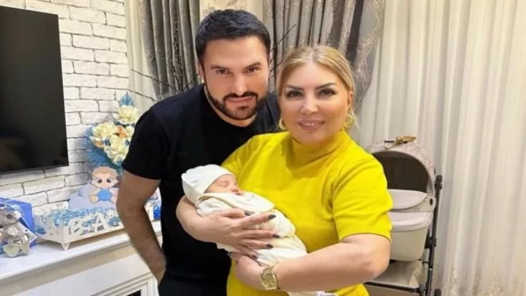 Nadir xanımı və yeni doğulan nəvəsi ilə - FOTO