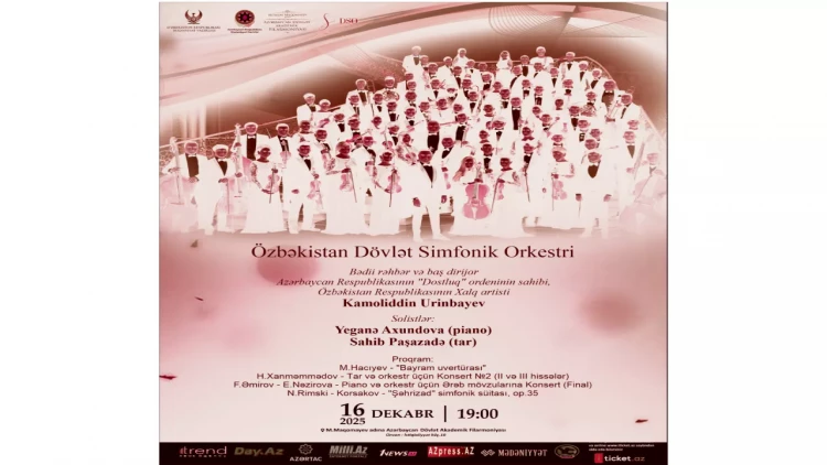 Filarmoniyasının səhnəsində Özbəkistan Respublikasının Mədəniyyət Günləri çərçivəsində konsert keçiriləcək
