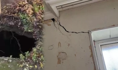 Bakıda daha bir evin bünövrəsi çökür - VİDEO - FOTO