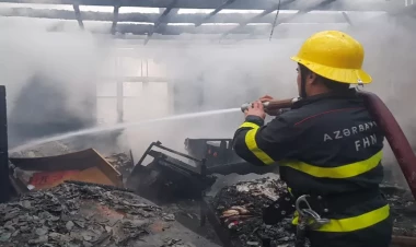 Göyçayda yanğın olub - FOTO