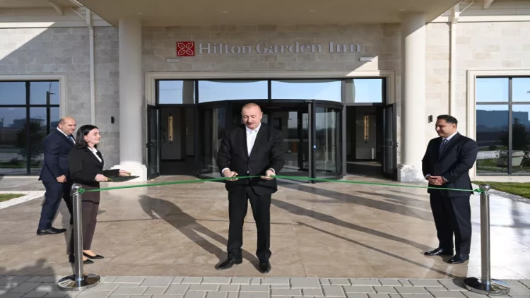 Ağdam şəhərində “Hilton Garden Inn Agdam” hoteli istifadəyə verilib - FOTO