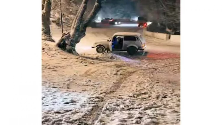 Göygölə güclü qar yağıb - FOTO