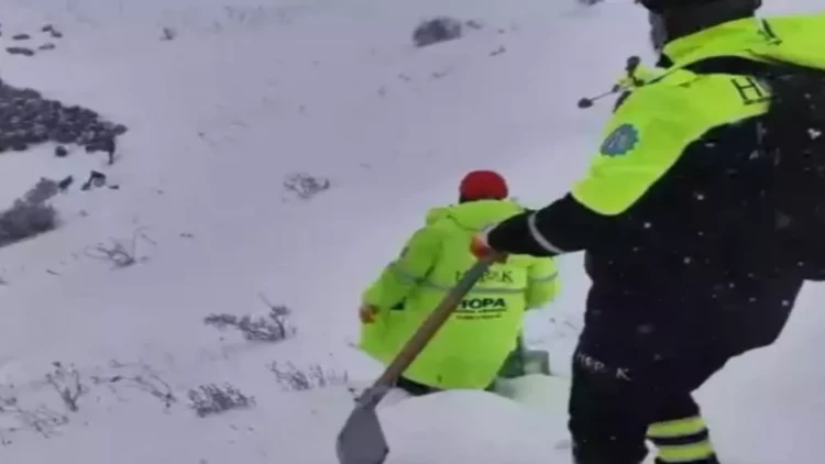 Türkiyədə qar uçqunu olub - 3 nəfər itkin düşdü - FOTO