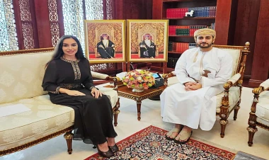 Leyla Əliyeva Maskatda Oman Sultanlığının Vəliəhdi Sayyid Theyazin bin Haitham Al Saidlə görüşüb - FOTO