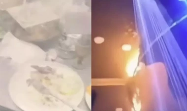 Toy zamanı daha bir şadlıq sarayında yanğın oldu - VİDEO