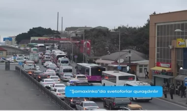 “Şamaxinka”da yeni svetoforlar quraşdırılır - VİDEO