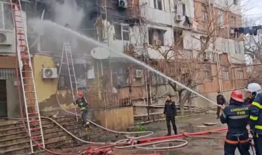 Binəqədidəki yanğında 13 məcburi köçkün ailəsinə ziyan dəydi